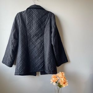 CityLife Light Quilted Button Down Jacket | Black | Size L to XL